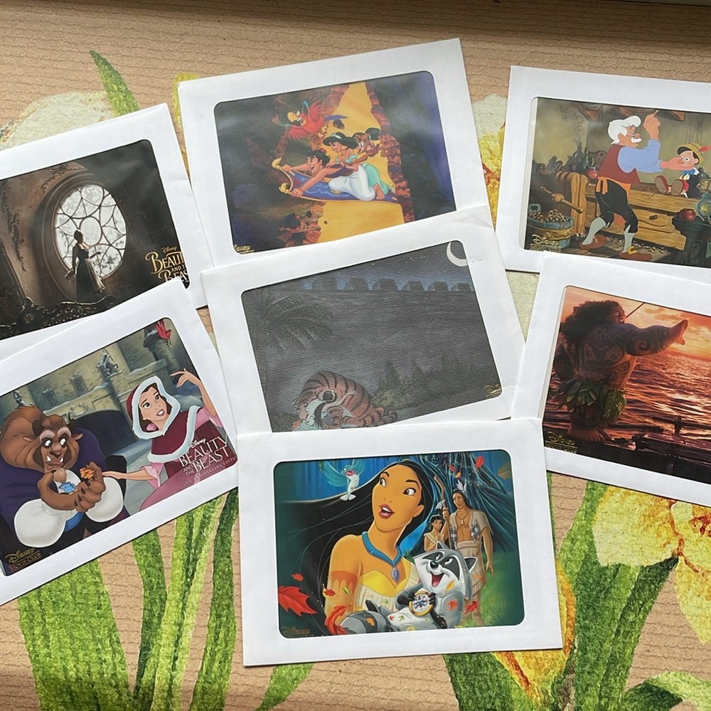 7pc LOT - DISNEY Exclusive lithographs // classics + 2 modern // BRAND NEW